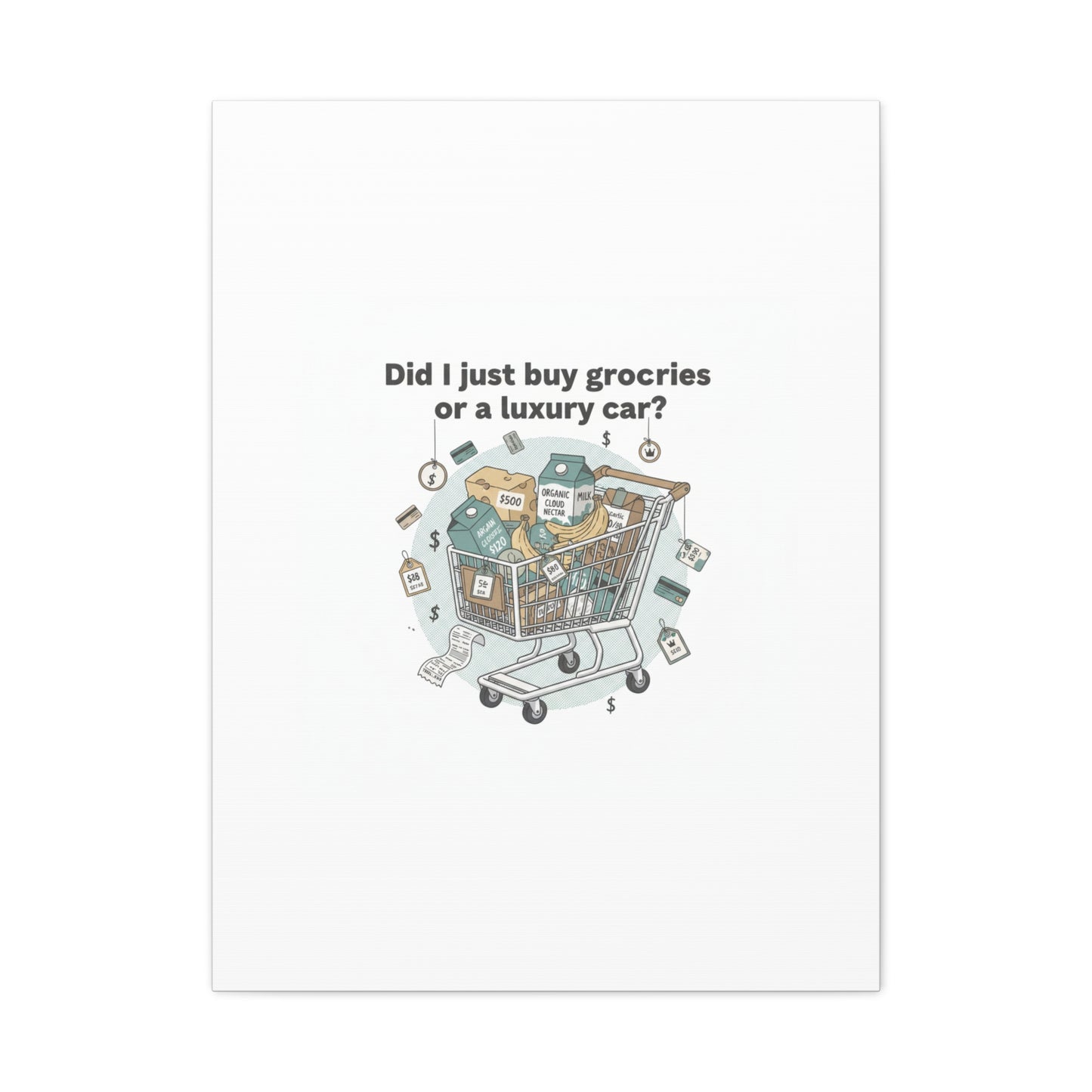 Did I Just Buy Groceries or a Luxury Car? Canvas | grocery prices meme, budget humor
