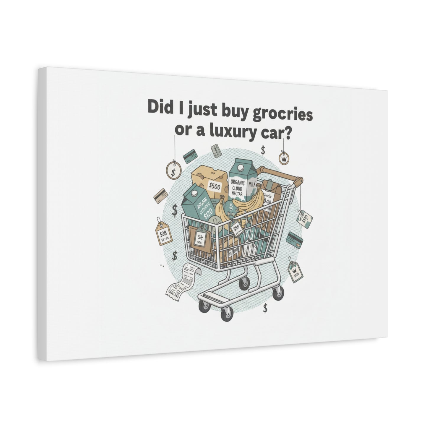 Did I Just Buy Groceries or a Luxury Car? Canvas | grocery prices meme, budget humor