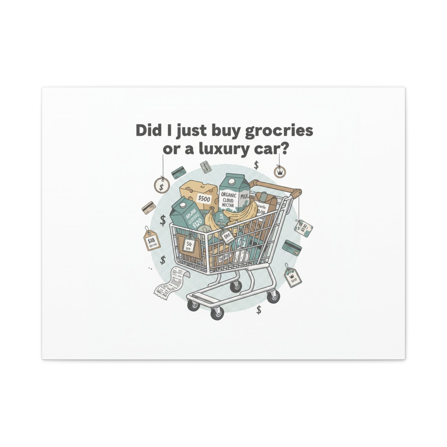 Did I Just Buy Groceries or a Luxury Car? Canvas | grocery prices meme, budget humor