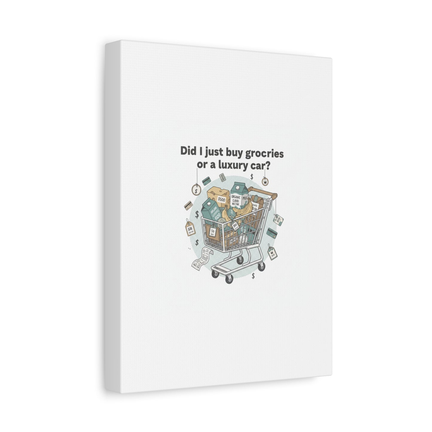 Did I Just Buy Groceries or a Luxury Car? Canvas | grocery prices meme, budget humor