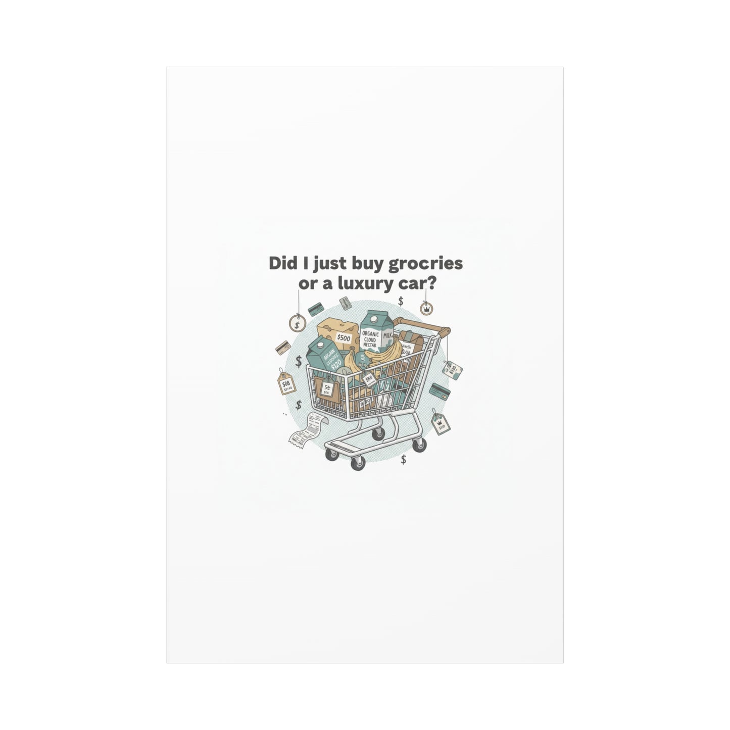 Did I Just Buy Groceries or a Luxury Car? Canvas | grocery prices meme, budget humor