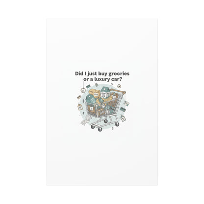 Did I Just Buy Groceries or a Luxury Car? Canvas | grocery prices meme, budget humor