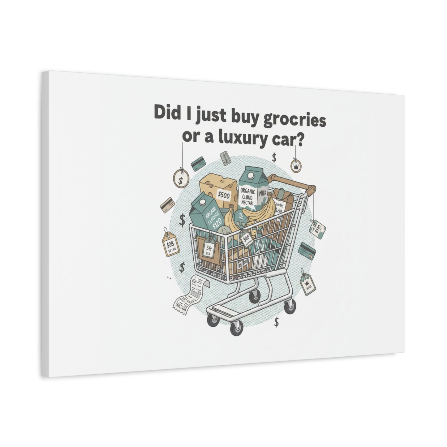 Did I Just Buy Groceries or a Luxury Car? Canvas | grocery prices meme, budget humor