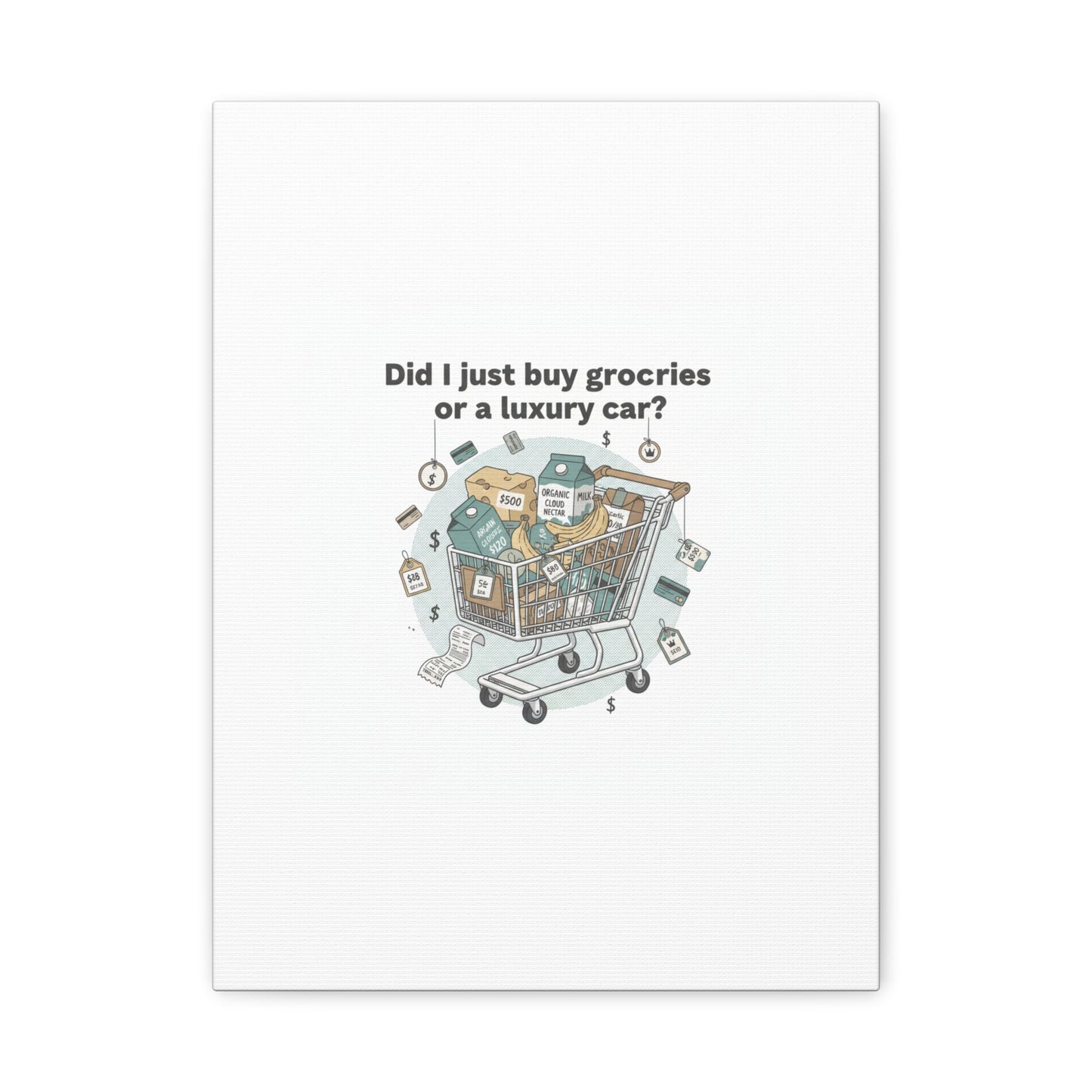 Did I Just Buy Groceries or a Luxury Car? Canvas | grocery prices meme, budget humor
