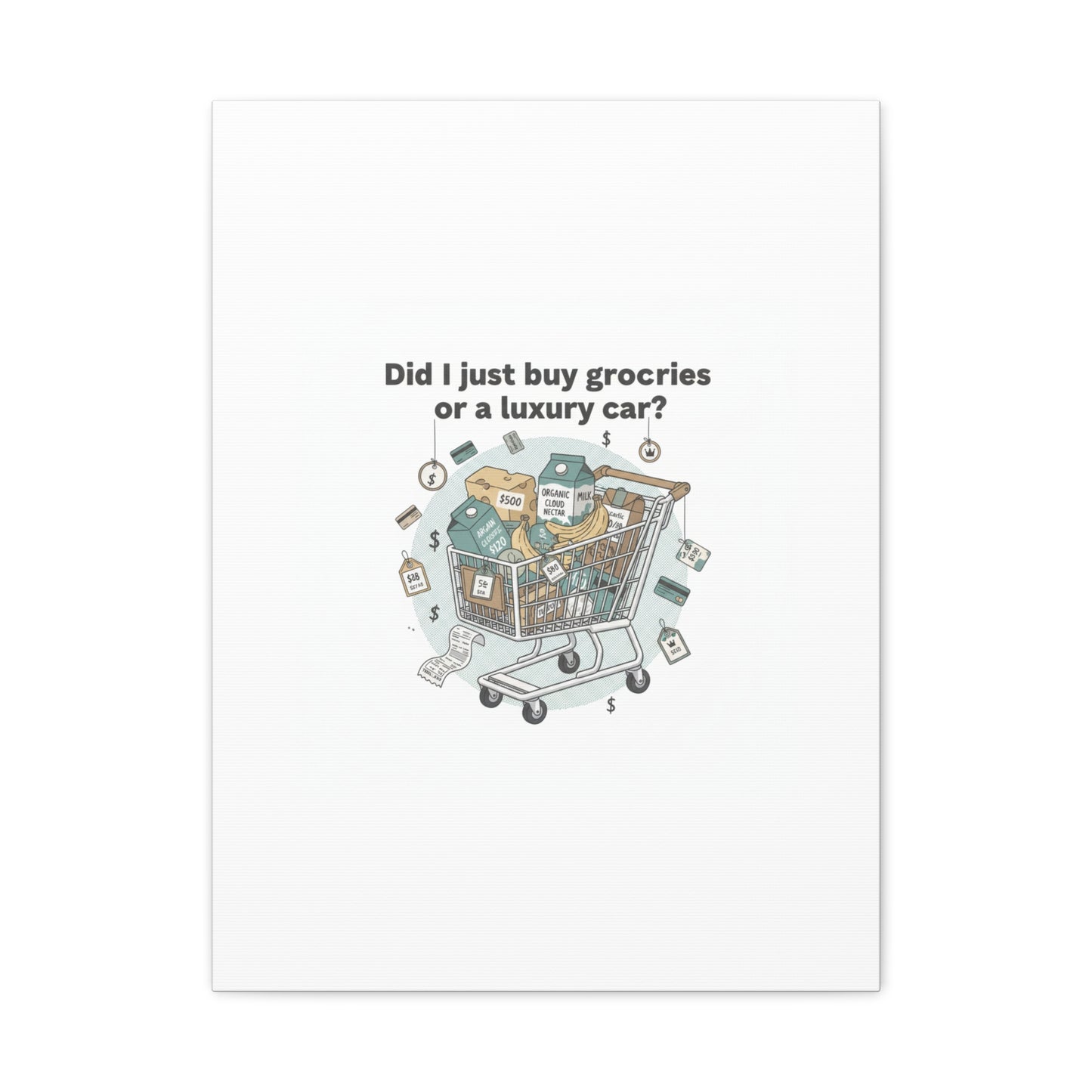 Did I Just Buy Groceries or a Luxury Car? Canvas | grocery prices meme, budget humor