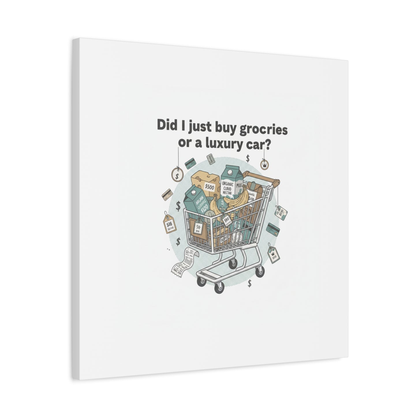 Did I Just Buy Groceries or a Luxury Car? Canvas | grocery prices meme, budget humor