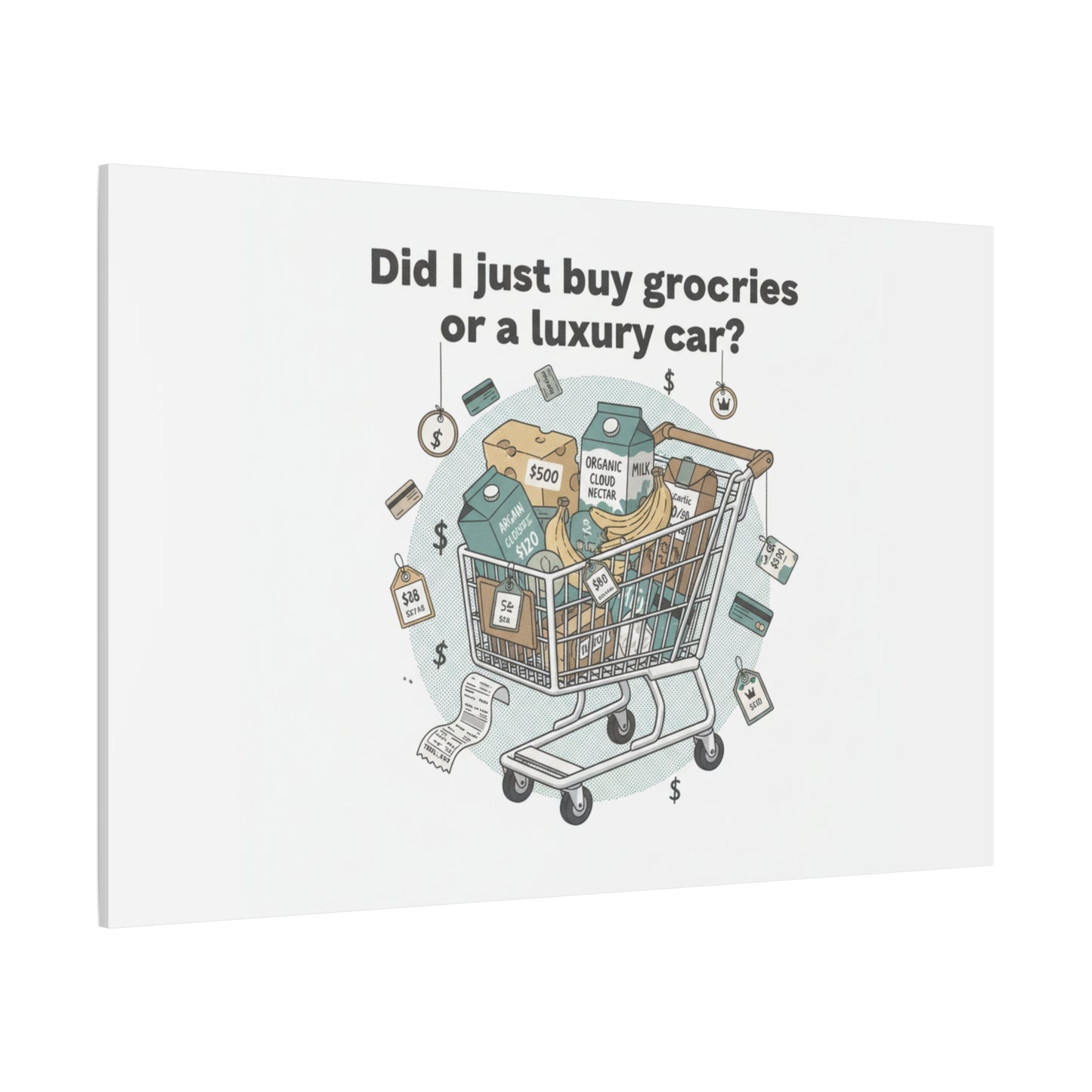 Did I Just Buy Groceries or a Luxury Car? Canvas | grocery prices meme, budget humor