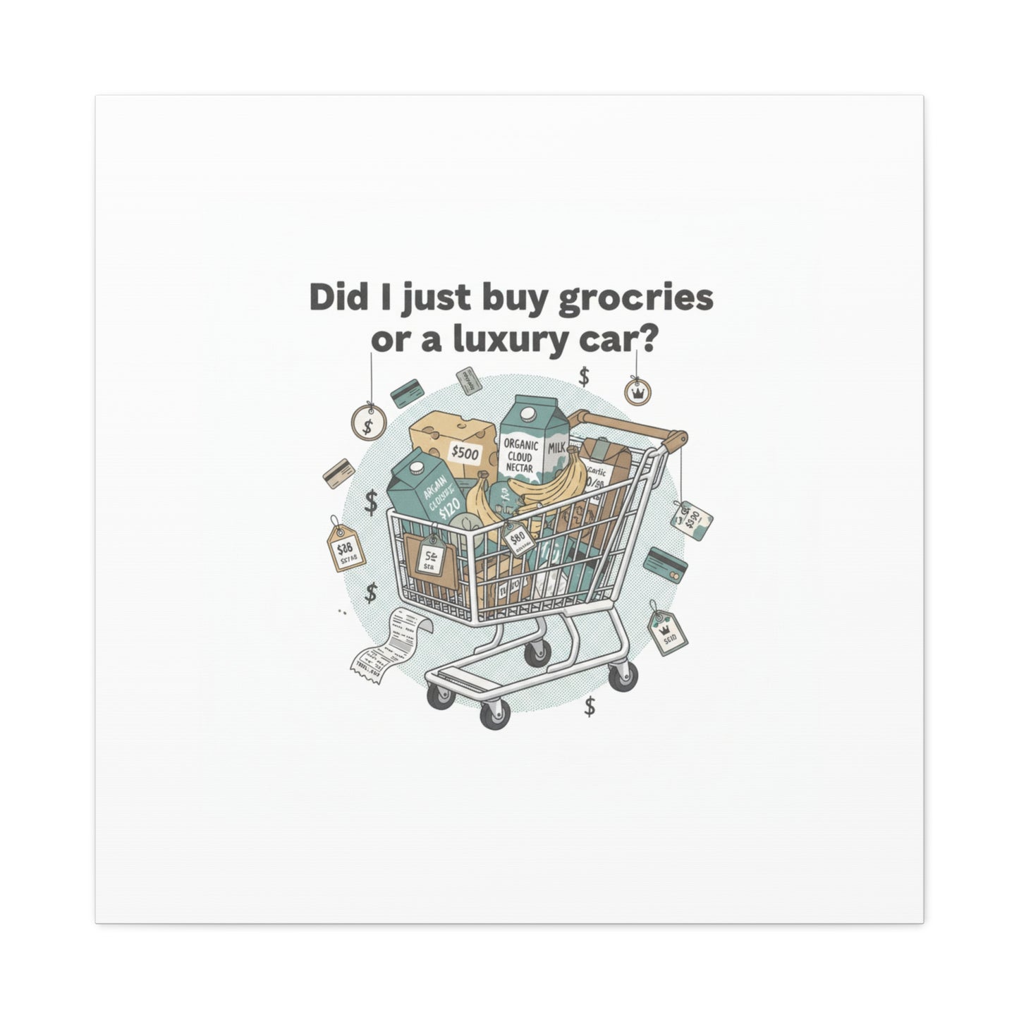 Did I Just Buy Groceries or a Luxury Car? Canvas | grocery prices meme, budget humor