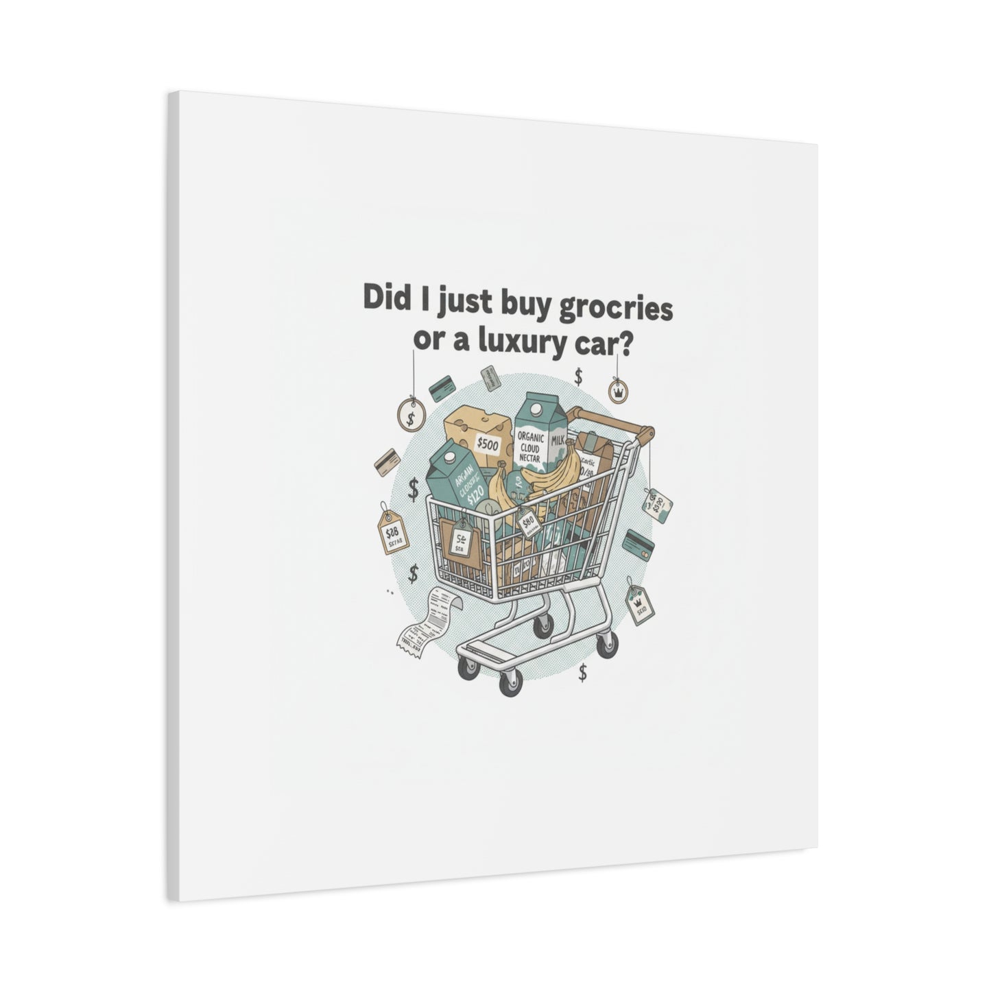 Did I Just Buy Groceries or a Luxury Car? Canvas | grocery prices meme, budget humor