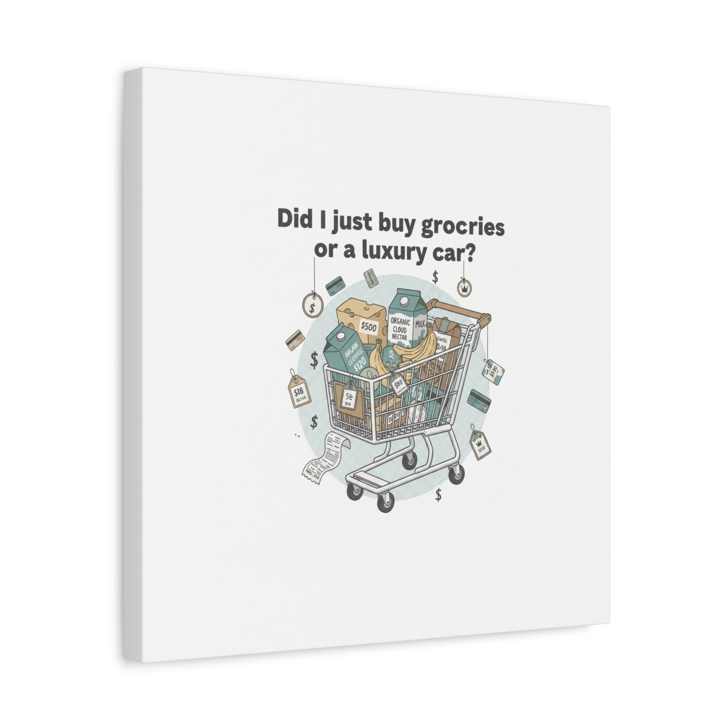 Did I Just Buy Groceries or a Luxury Car? Canvas | grocery prices meme, budget humor