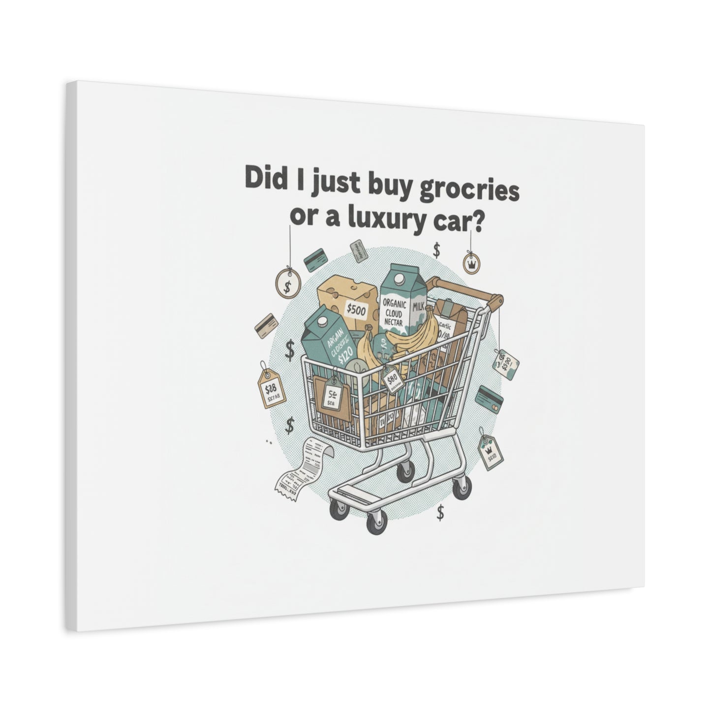 Did I Just Buy Groceries or a Luxury Car? Canvas | grocery prices meme, budget humor