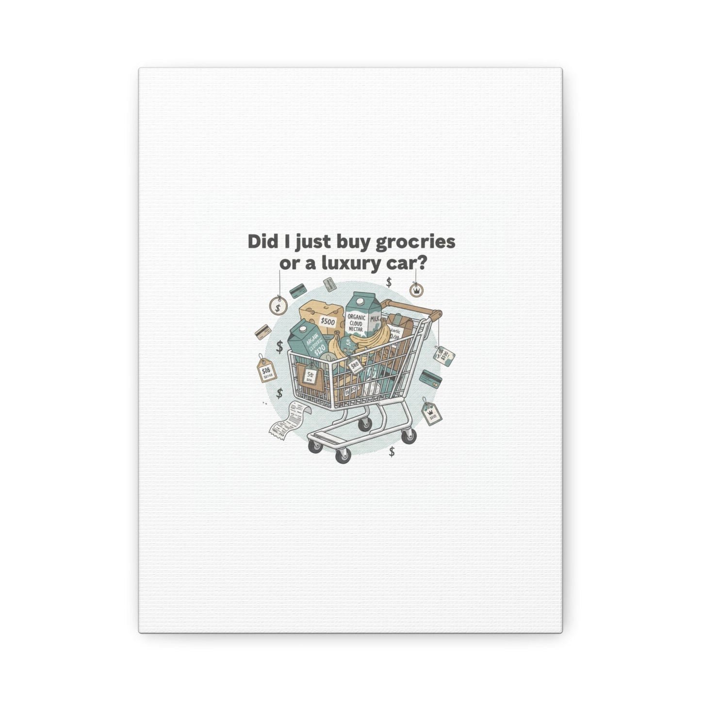 Did I Just Buy Groceries or a Luxury Car? Canvas | grocery prices meme, budget humor