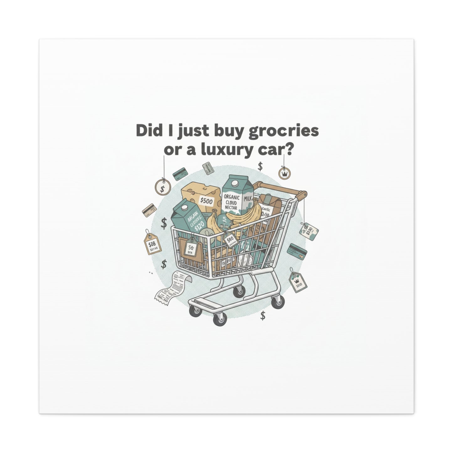 Did I Just Buy Groceries or a Luxury Car? Canvas | grocery prices meme, budget humor