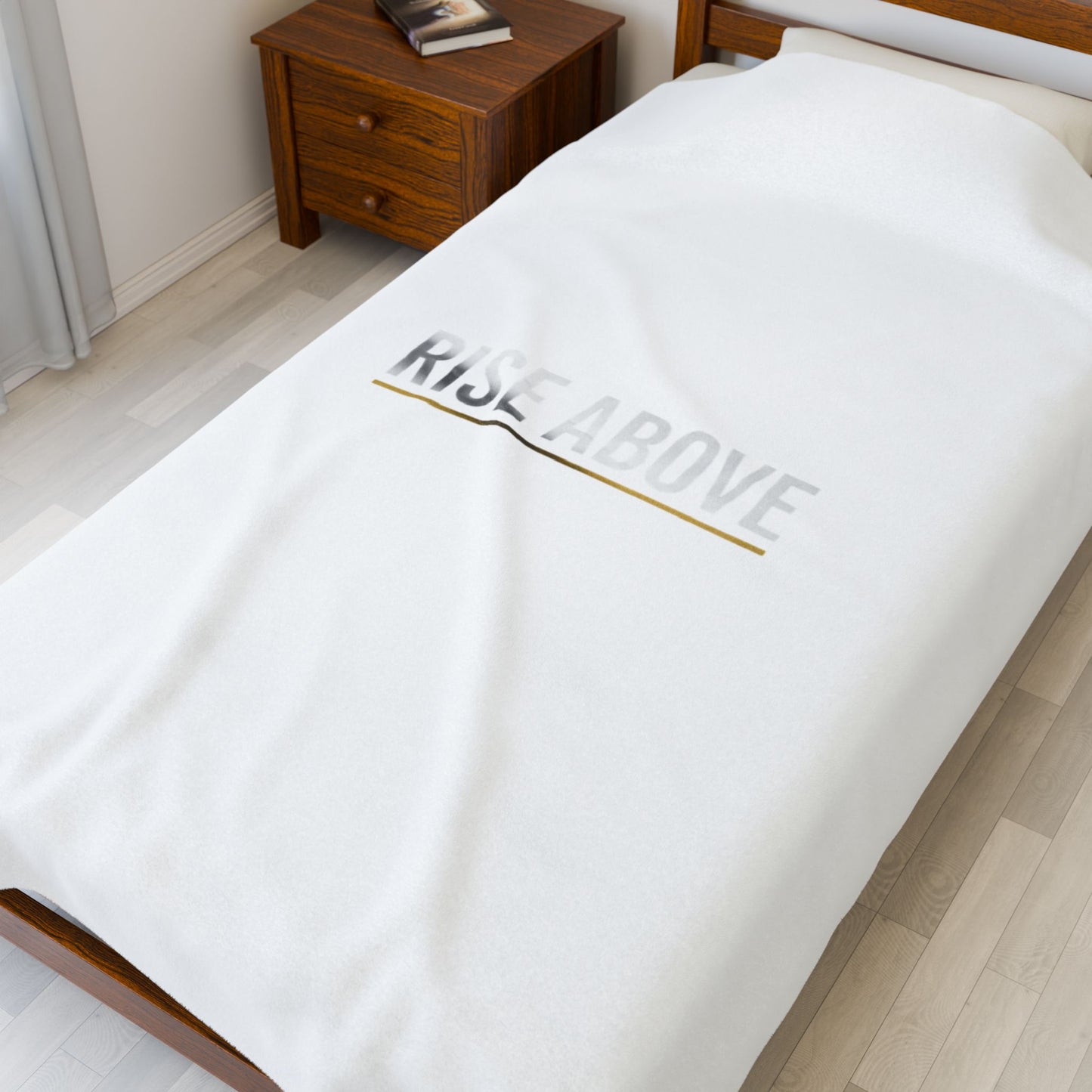 Afterlight luminous night bloom velveteen blanket | cosmic floral, moody nightscape