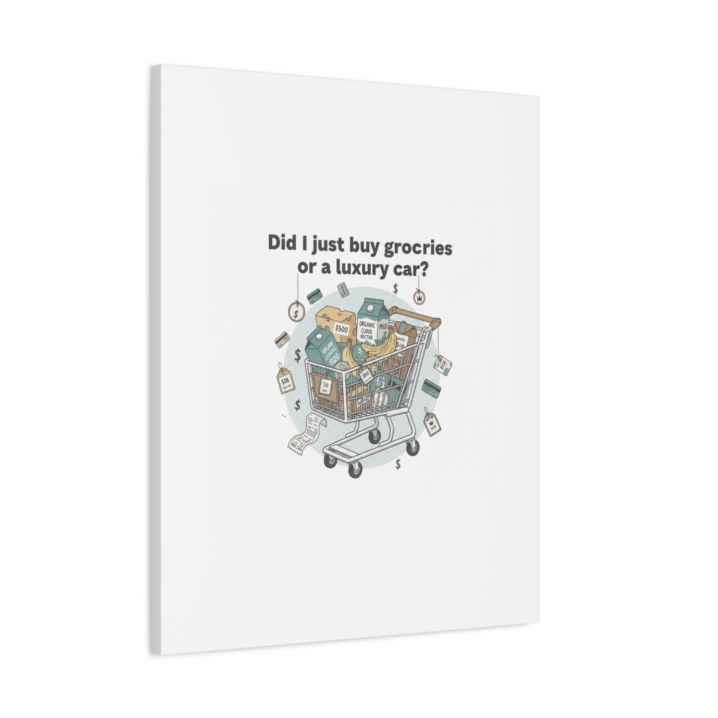 Did I Just Buy Groceries or a Luxury Car? Canvas | grocery prices meme, budget humor