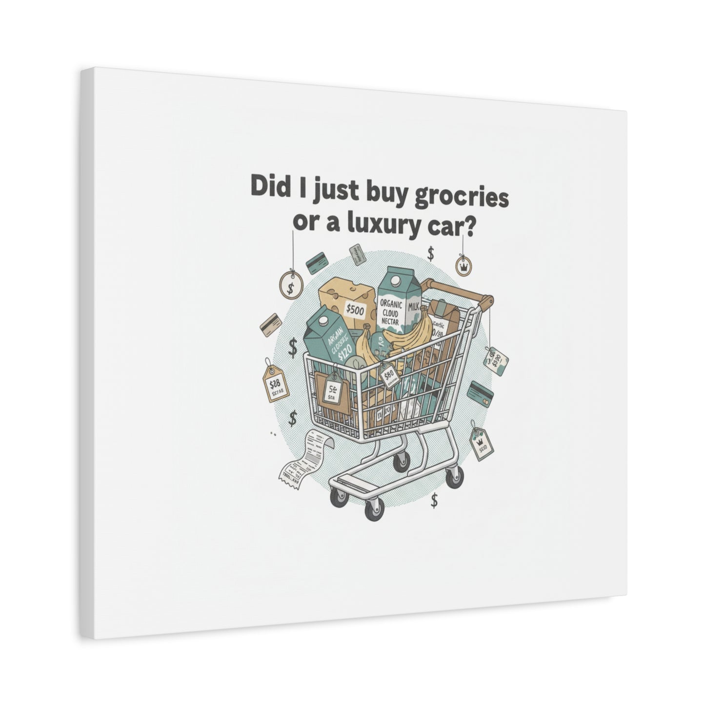 Did I Just Buy Groceries or a Luxury Car? Canvas | grocery prices meme, budget humor
