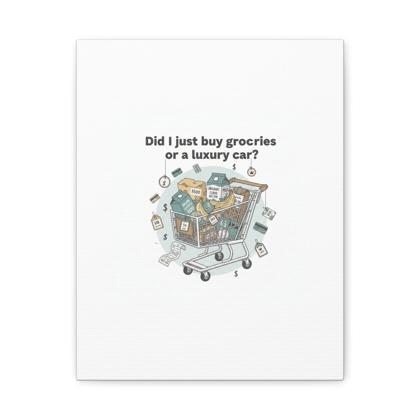 Did I Just Buy Groceries or a Luxury Car? Canvas | grocery prices meme, budget humor