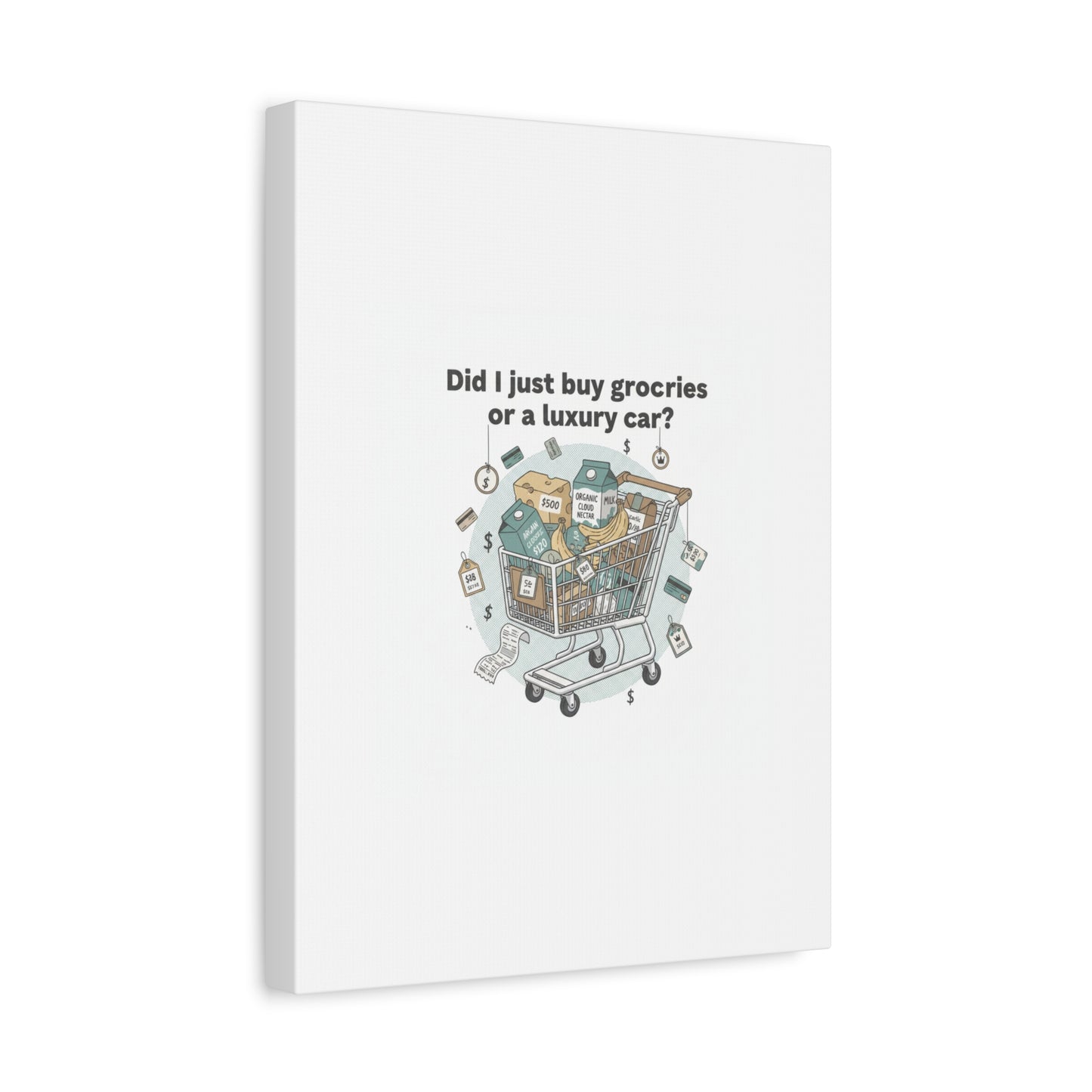Did I Just Buy Groceries or a Luxury Car? Canvas | grocery prices meme, budget humor