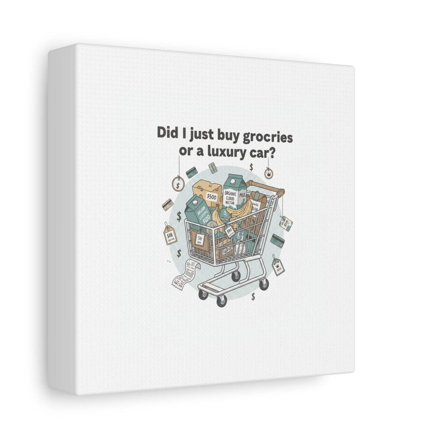 Did I Just Buy Groceries or a Luxury Car? Canvas | grocery prices meme, budget humor