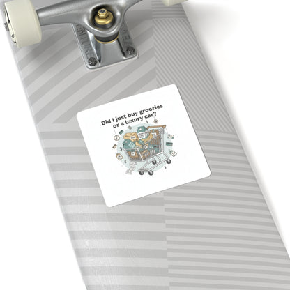 Did I Just Buy Groceries or a Luxury Car? Sticker | grocery prices meme, budget humor