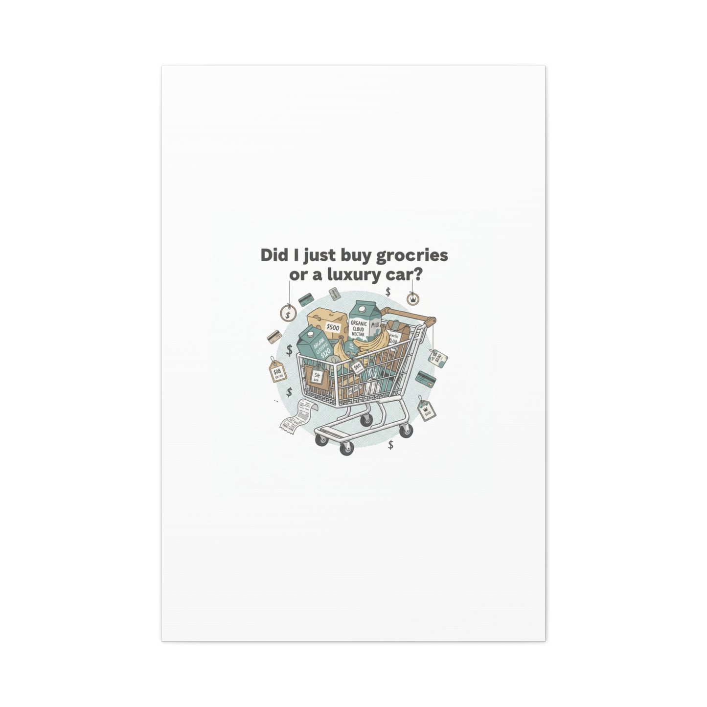 Did I Just Buy Groceries or a Luxury Car? Canvas | grocery prices meme, budget humor