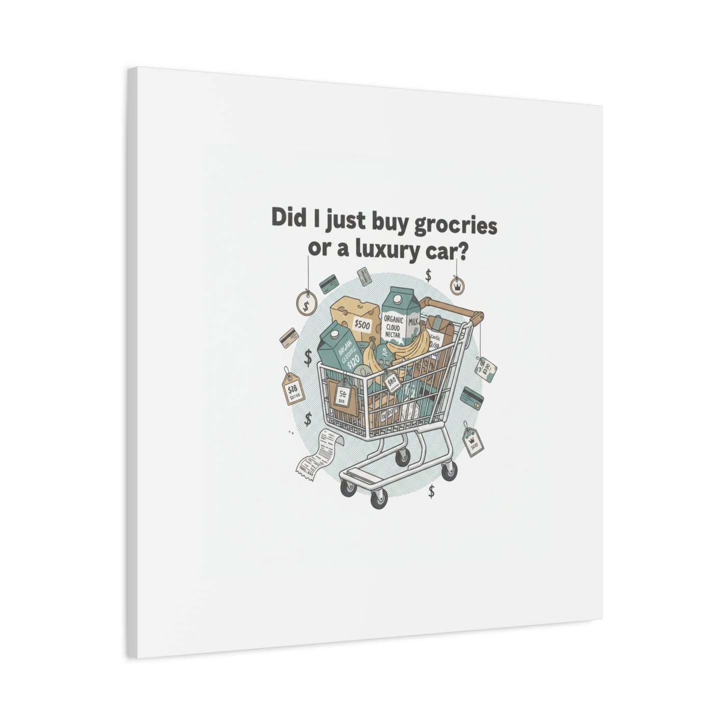 Did I Just Buy Groceries or a Luxury Car? Canvas | grocery prices meme, budget humor