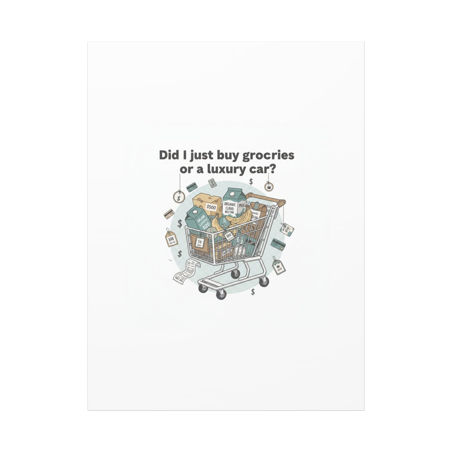 Did I Just Buy Groceries or a Luxury Car? Canvas | grocery prices meme, budget humor