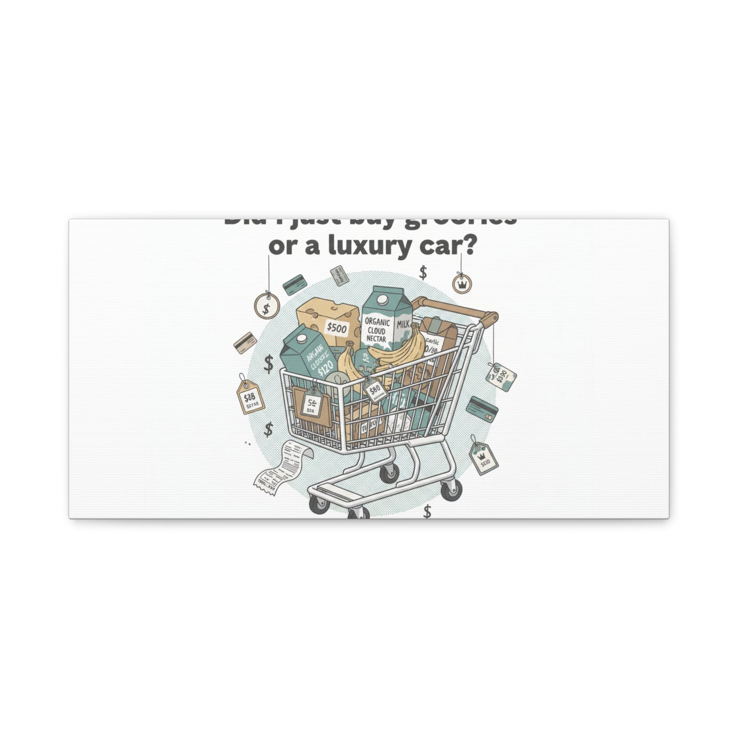 Did I Just Buy Groceries or a Luxury Car? Canvas | grocery prices meme, budget humor