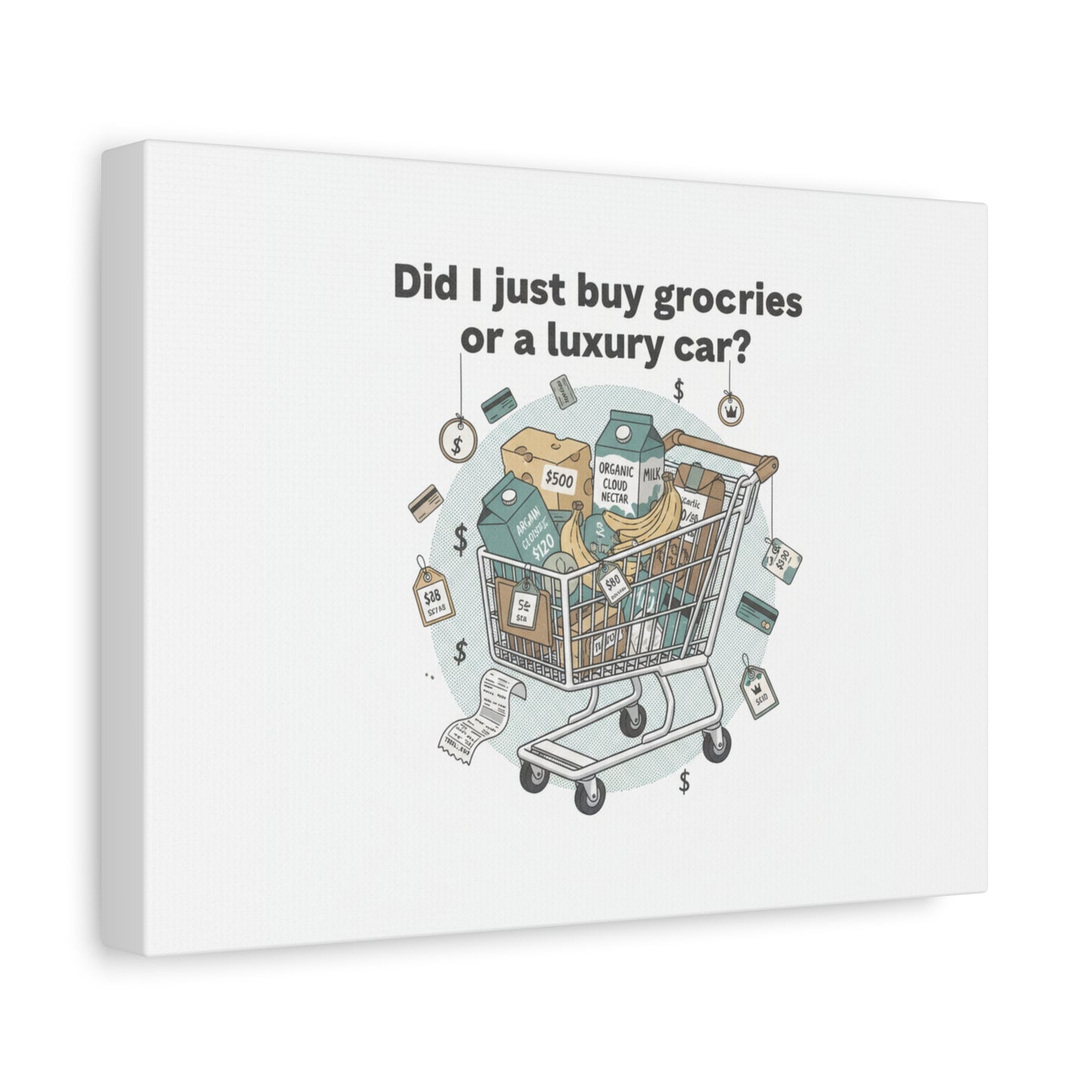 Did I Just Buy Groceries or a Luxury Car? Canvas | grocery prices meme, budget humor