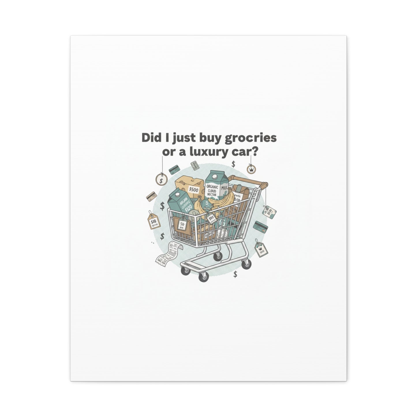 Did I Just Buy Groceries or a Luxury Car? Canvas | grocery prices meme, budget humor