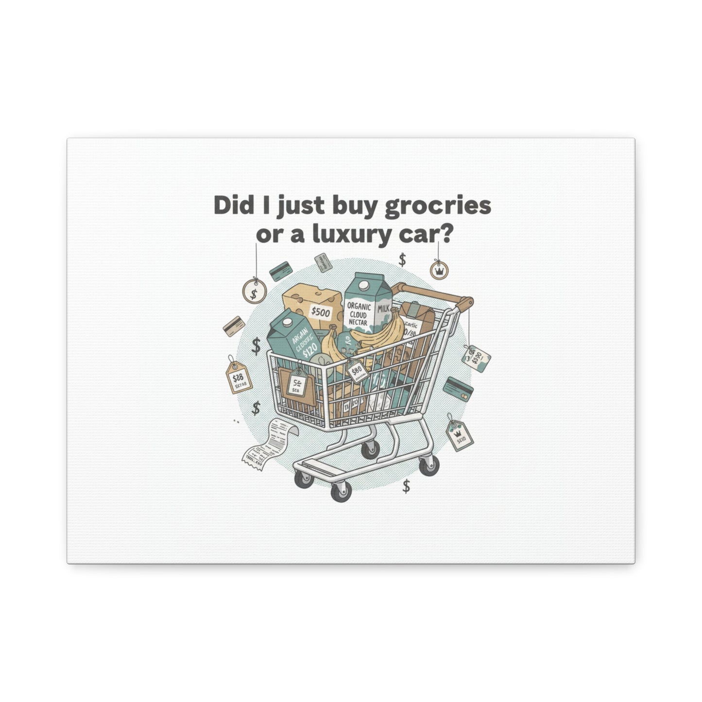 Did I Just Buy Groceries or a Luxury Car? Canvas | grocery prices meme, budget humor