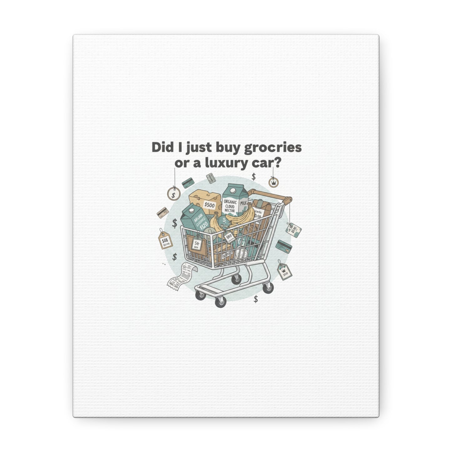 Did I Just Buy Groceries or a Luxury Car? Canvas | grocery prices meme, budget humor