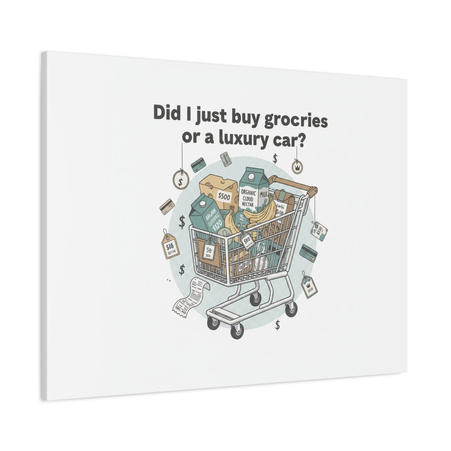 Did I Just Buy Groceries or a Luxury Car? Canvas | grocery prices meme, budget humor