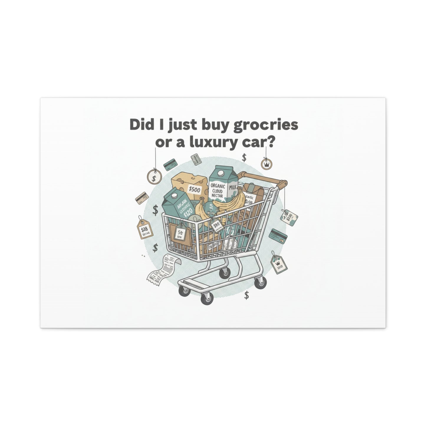 Did I Just Buy Groceries or a Luxury Car? Canvas | grocery prices meme, budget humor