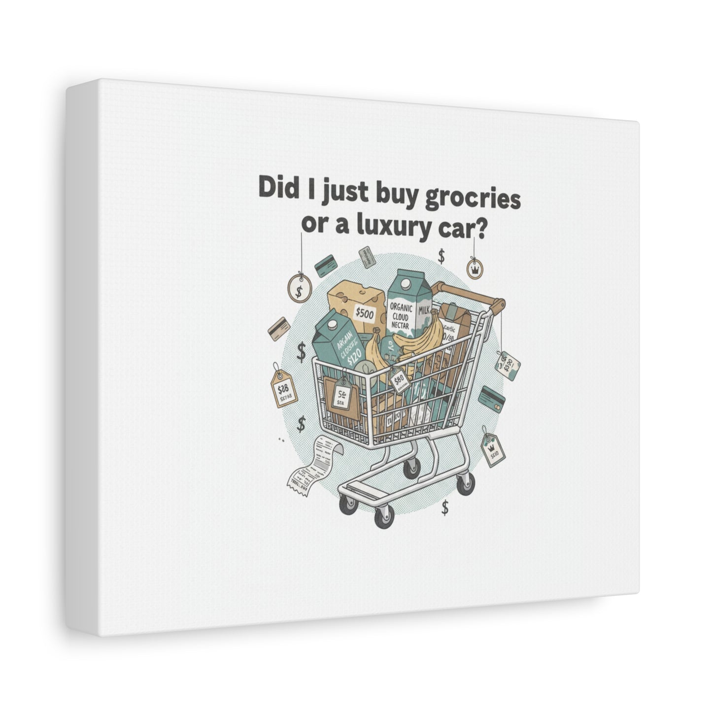 Did I Just Buy Groceries or a Luxury Car? Canvas | grocery prices meme, budget humor