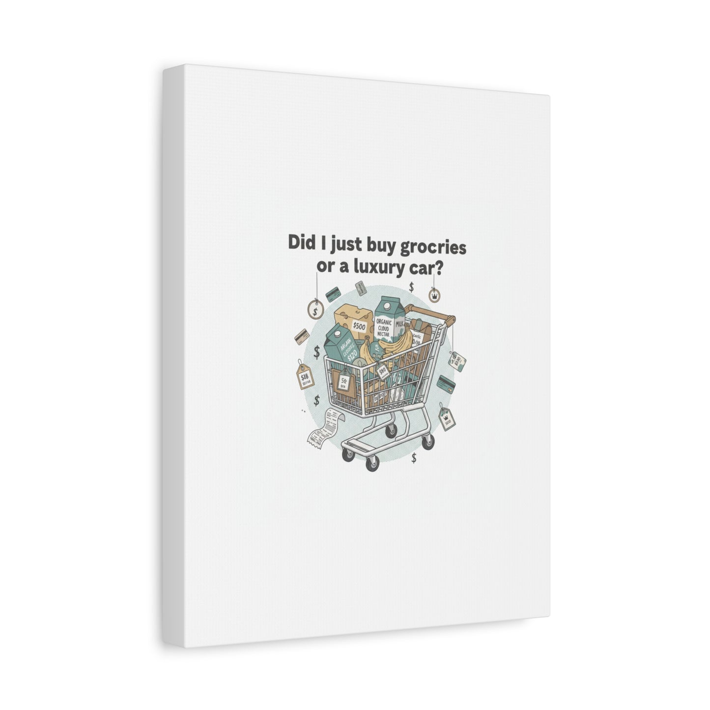 Did I Just Buy Groceries or a Luxury Car? Canvas | grocery prices meme, budget humor