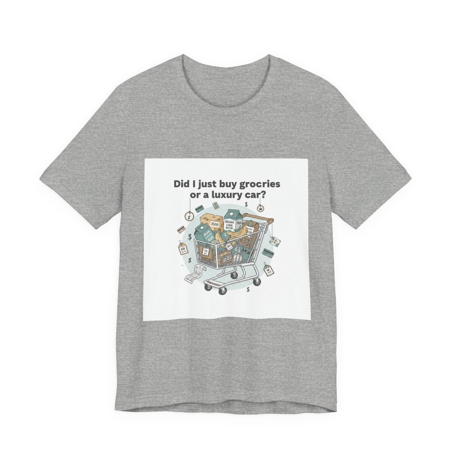 Did I Just Buy Groceries or a Luxury Car? T-Shirt | grocery prices shirt, budget humor tee
