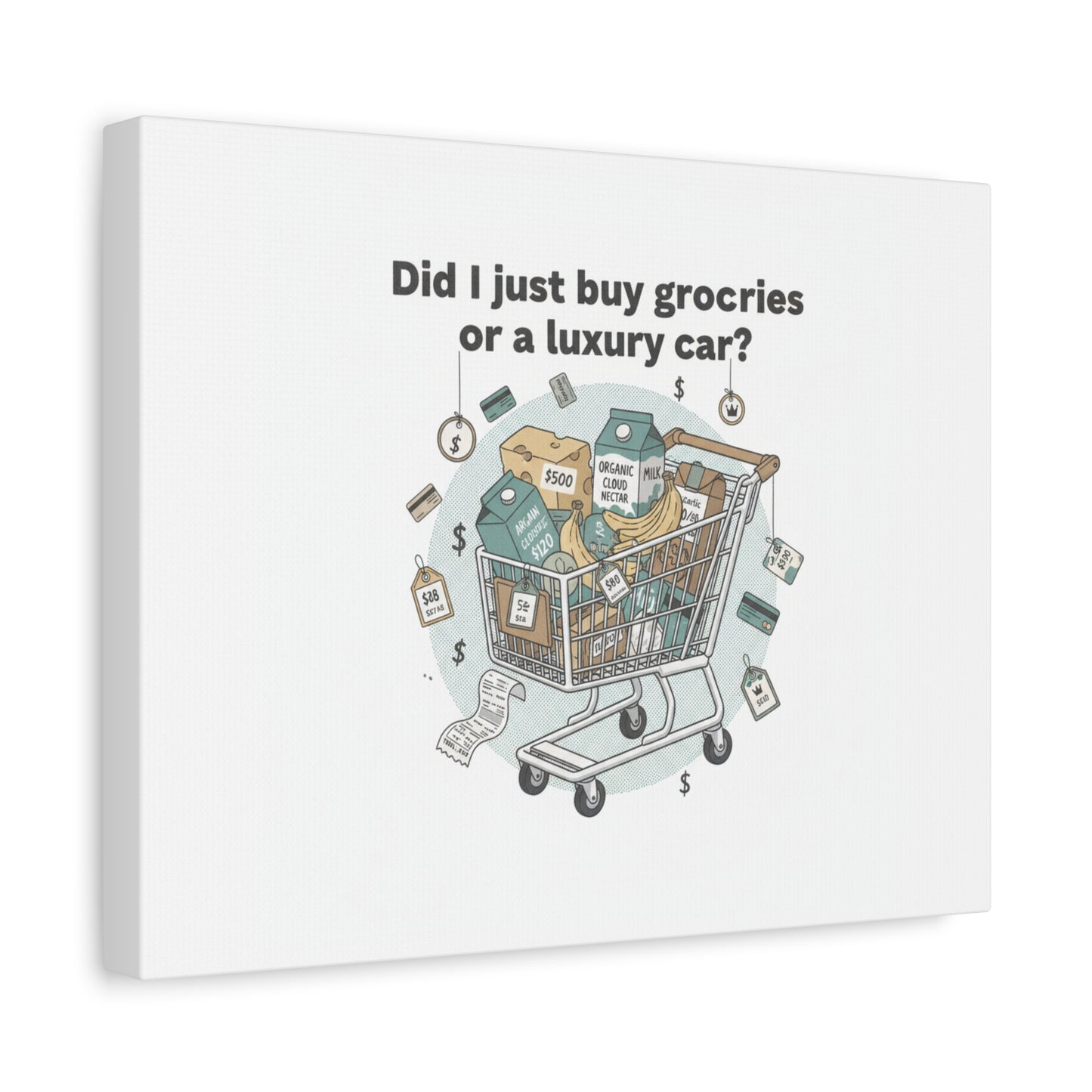 Did I Just Buy Groceries or a Luxury Car? Canvas | grocery prices meme, budget humor