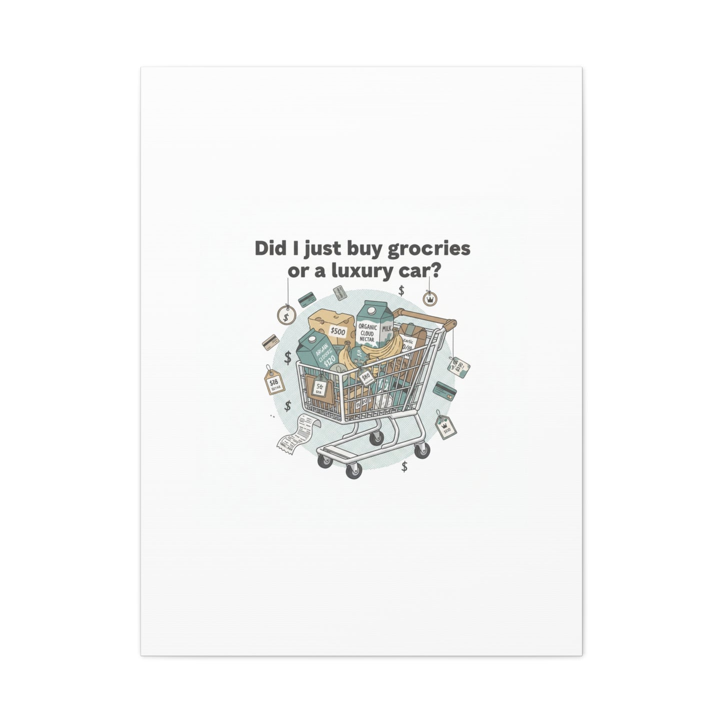 Did I Just Buy Groceries or a Luxury Car? Canvas | grocery prices meme, budget humor
