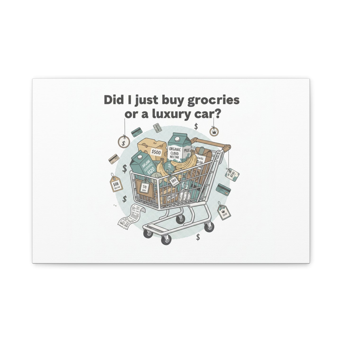 Did I Just Buy Groceries or a Luxury Car? Canvas | grocery prices meme, budget humor