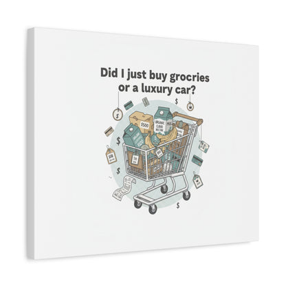 Did I Just Buy Groceries or a Luxury Car? Canvas | grocery prices meme, budget humor