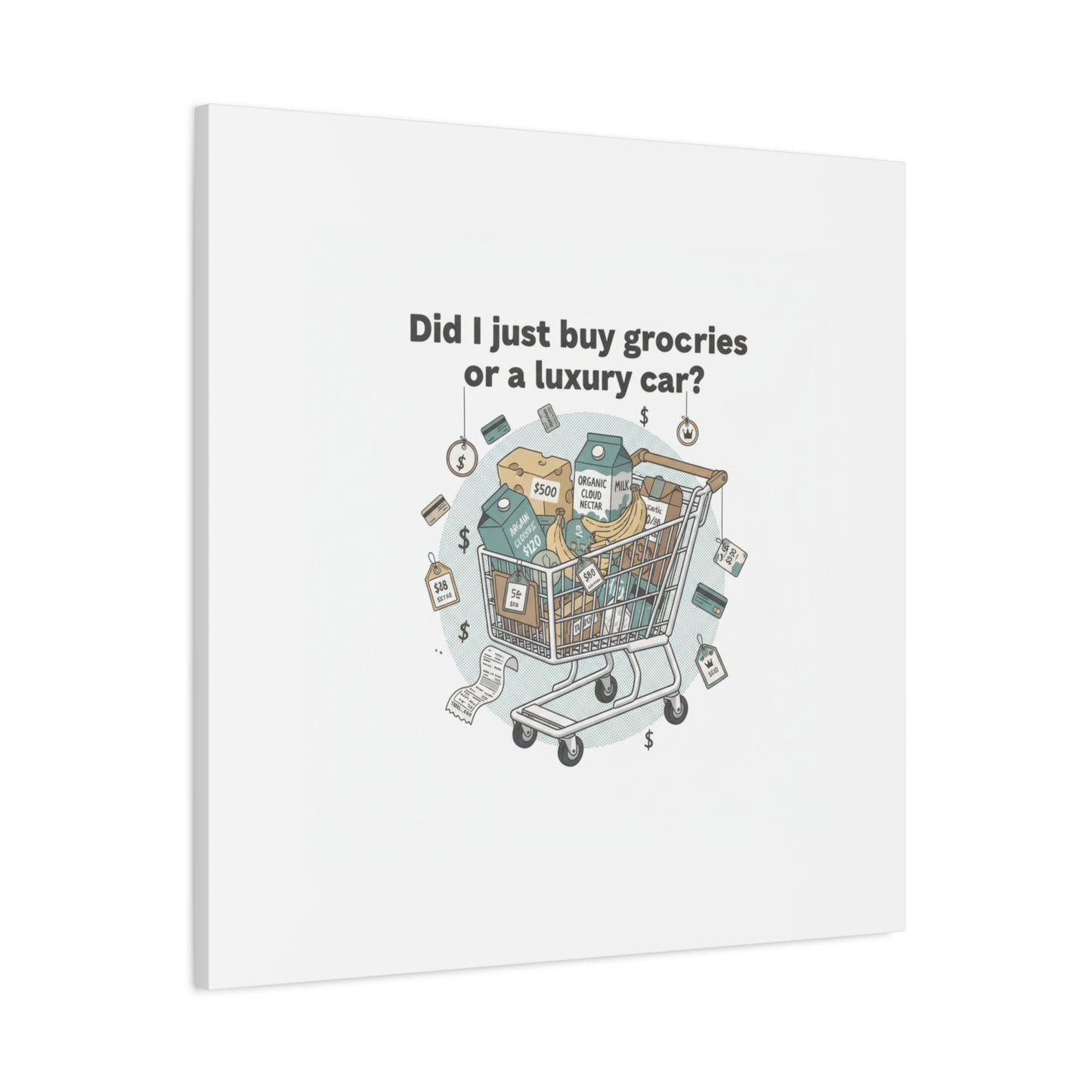 Did I Just Buy Groceries or a Luxury Car? Canvas | grocery prices meme, budget humor