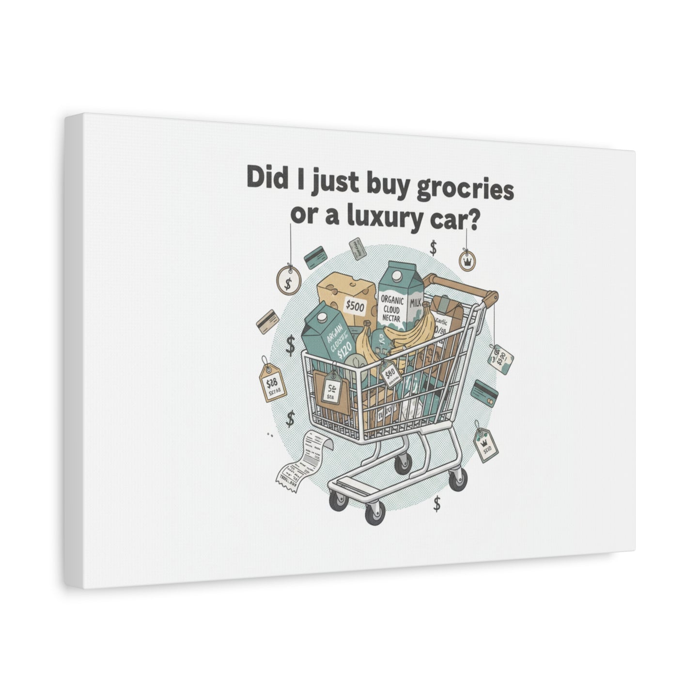 Did I Just Buy Groceries or a Luxury Car? Canvas | grocery prices meme, budget humor