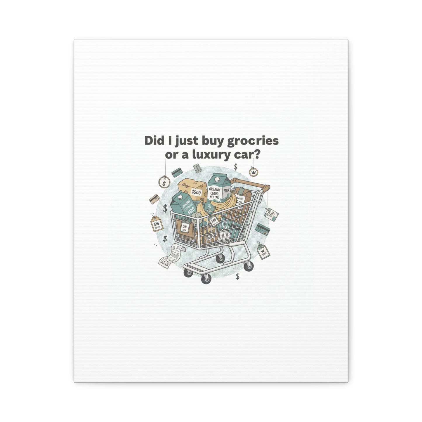 Did I Just Buy Groceries or a Luxury Car? Canvas | grocery prices meme, budget humor